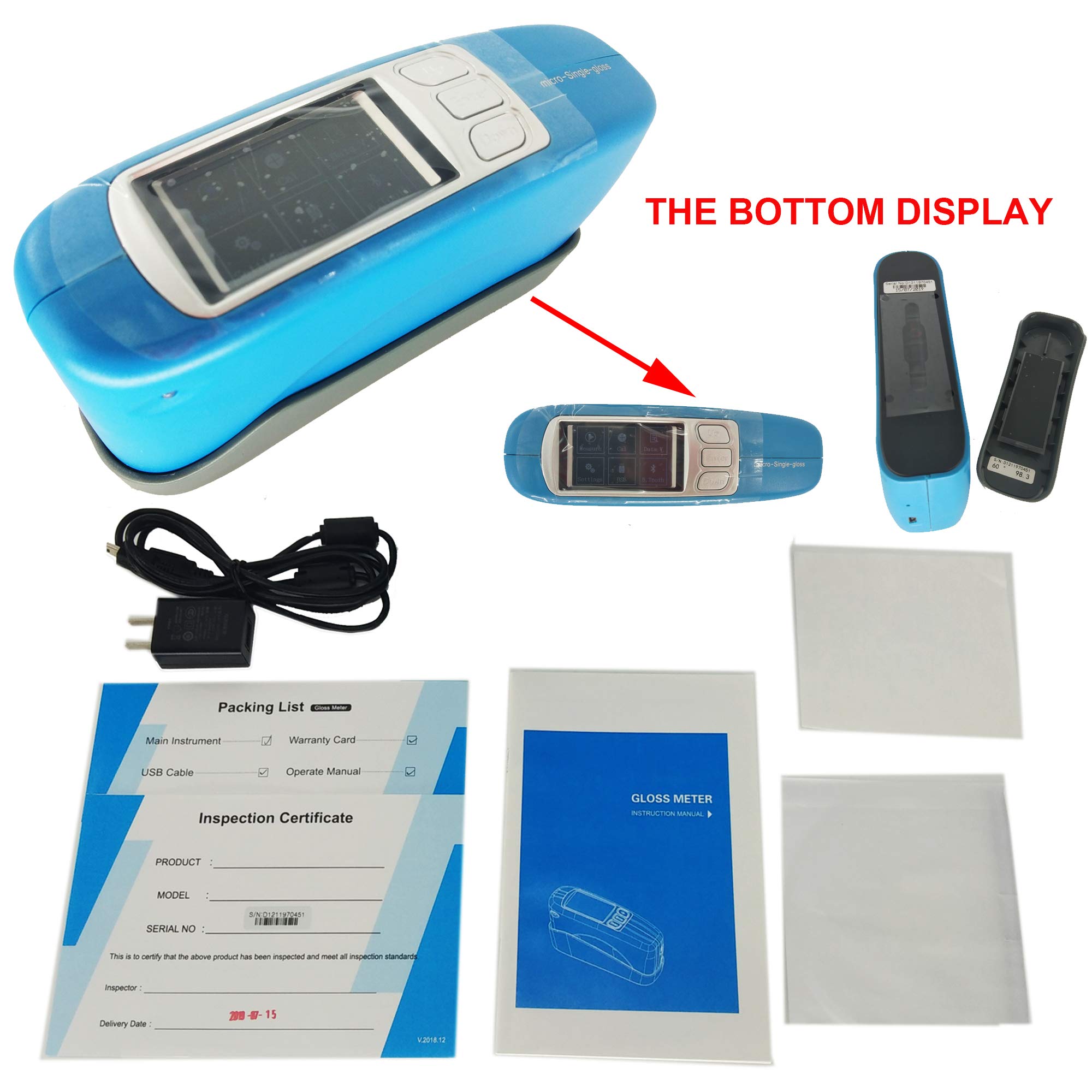 60 Degree Gloss Meter Tester - Professional Surface Gloss Measurement Device (0-1000GU) for Paint, Plastic, Metal, Ceramics & Building Materials | Ideal for Quality Control in Manufacturing, Automotive, and Construction Industries