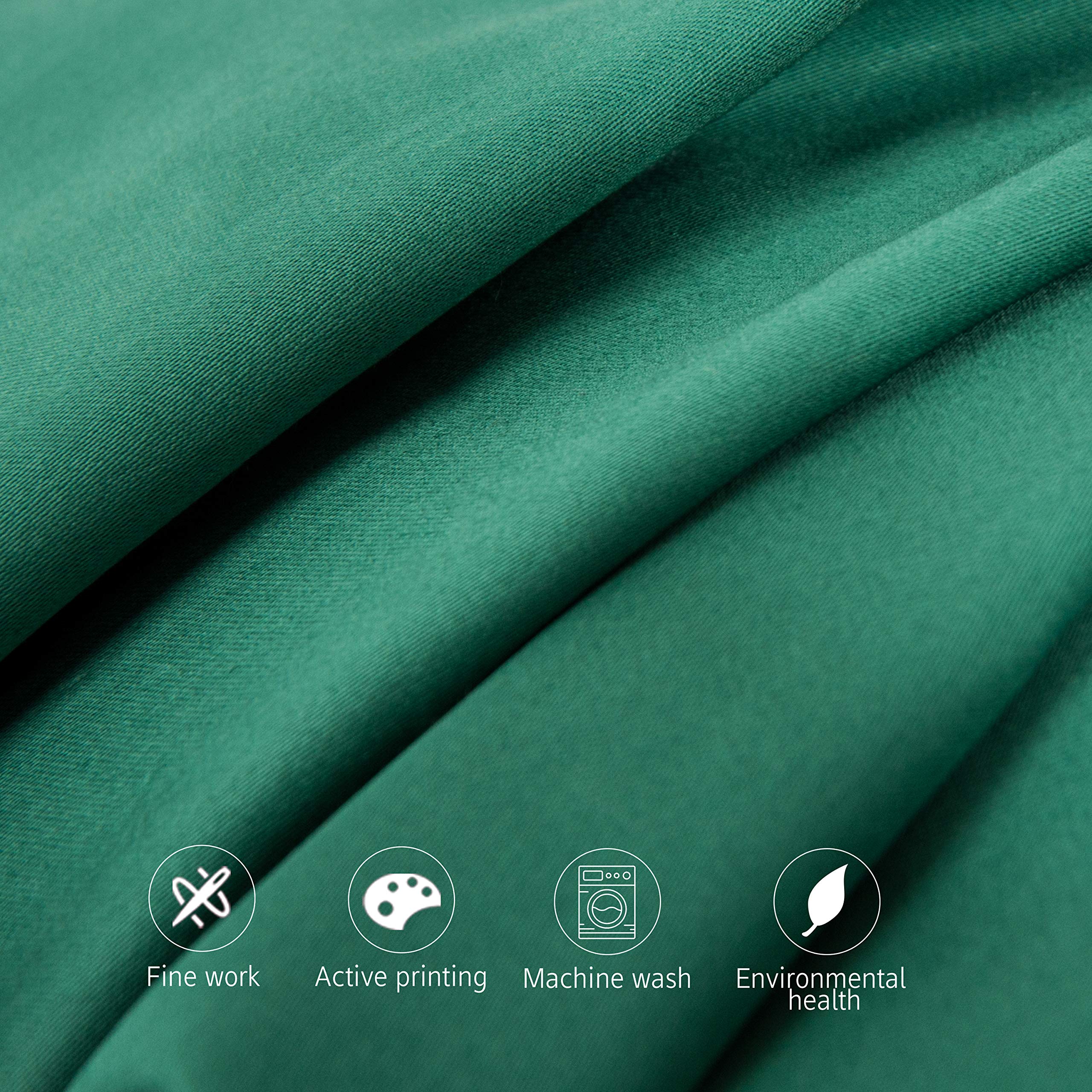 Premium Egyptian Cotton Queen Pillowcase Set of 2 - 500 Thread Count Soft & Breathable Envelope Closure Pillow Covers (20x30 Inches, Dark Green) - Luxury Bedding for Hotels, Guest Rooms & Home Decor