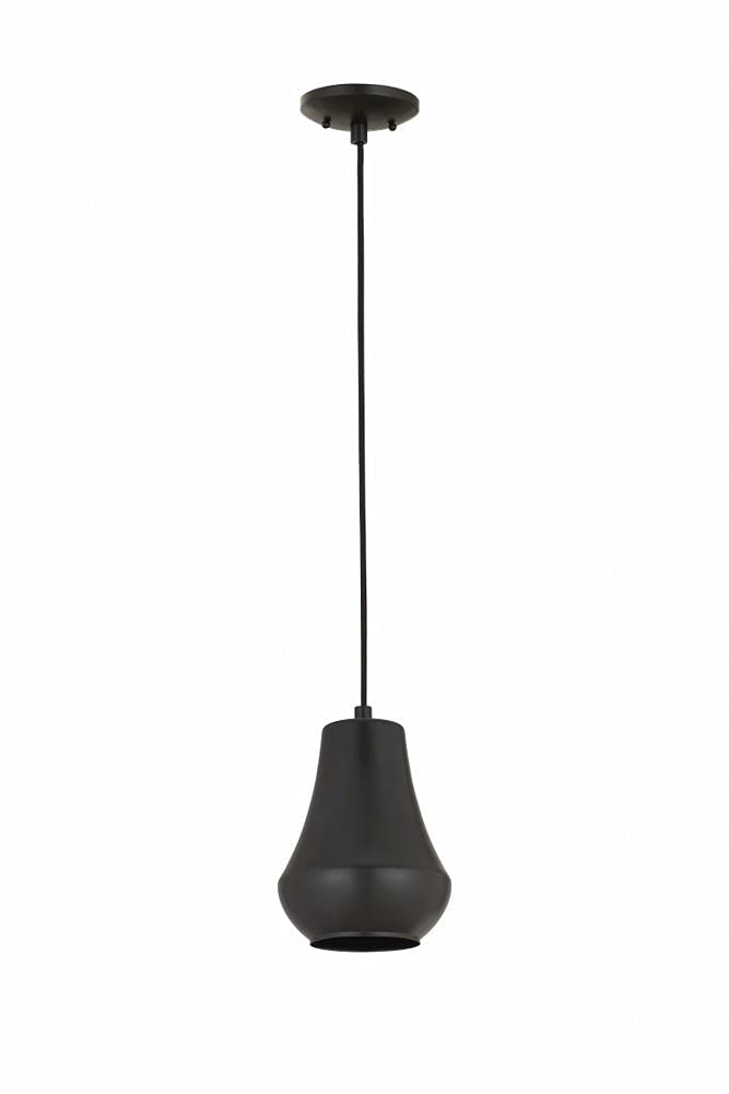 Franklin Restoration Collection LED Mini Pendant Light - 7 Warm White LEDs, Black Finish (654-1P-BK) | Perfect for Kitchen Islands, Dining Rooms & Modern Home Decor