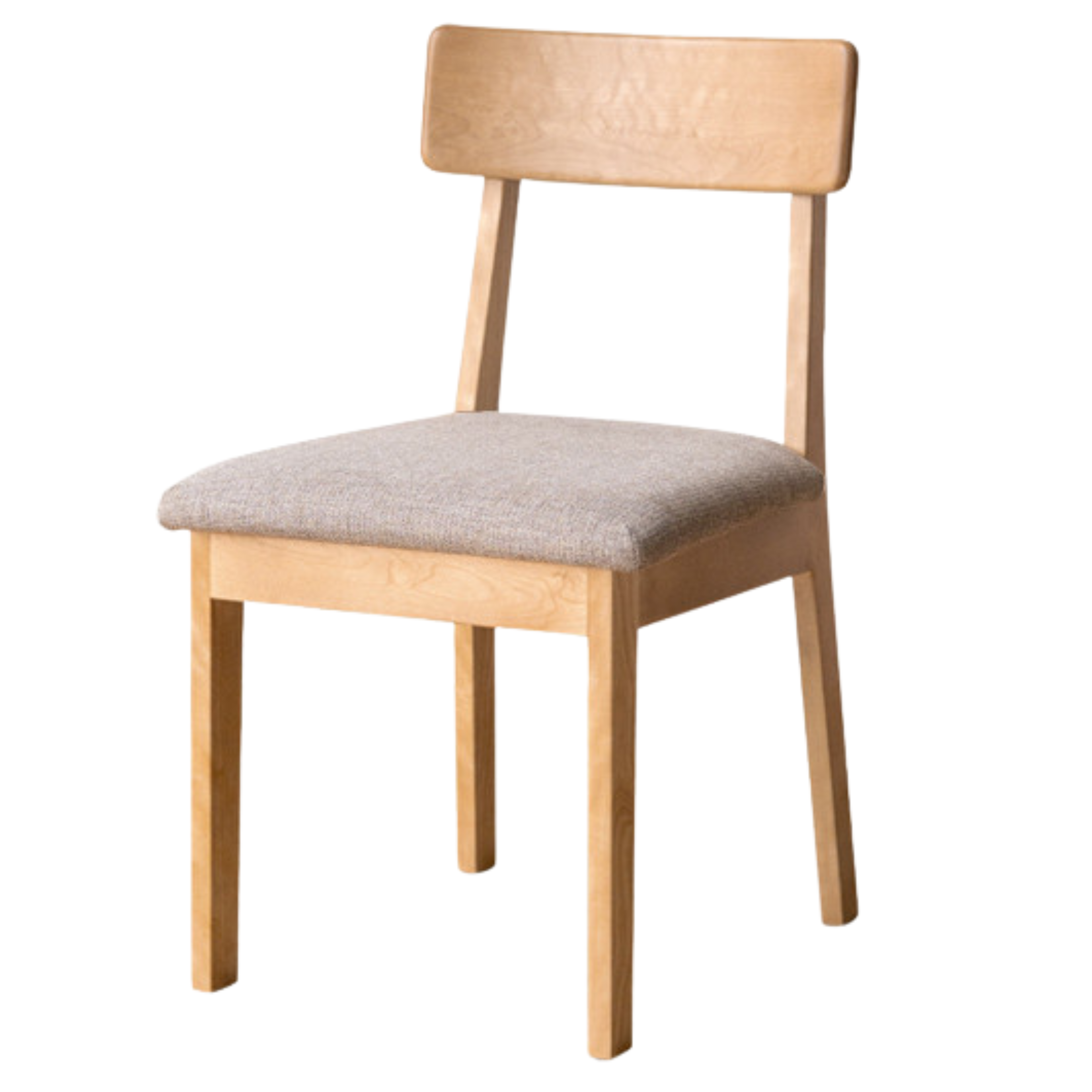16.9x19.7.x30.7 inch/ 43x50x78cm/ Natural Wood color / Birch + Tulip Tree 0.43m Upholstered Chair Smoked Chestnut Brown 4 pcs
