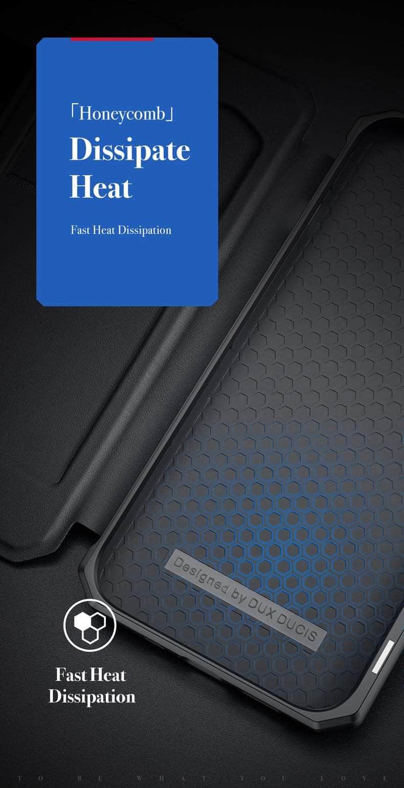 DUX DUCIS Magnetic Flip Leather Case for iPhone 13 Pro - Premium Protective Cover with Strong Magnet for Secure Hold | Perfect for Work, Travel & Everyday Use