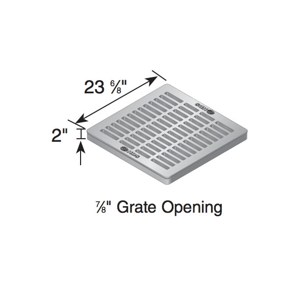 24 Inch Square Green Grate - Heavy Duty Plastic Drain Cover for Yard, Garden & Pool Areas - Outdoor Water Drainage Solution for Patio, Driveway & Landscaping