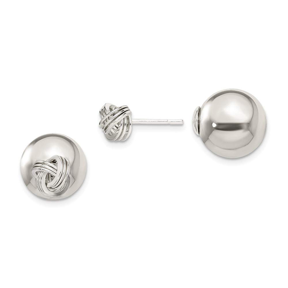 Sterling Silver Love Knot Front and Back Post Earrings for Women - Dainty & Elegant Jewelry Gift for Valentine's Day, Anniversary or Special Occasions