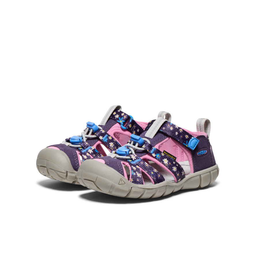 Little Kids' Seacamp II CNX Water Shoes | Daisies/Marina Print | Non-Slip Beach & Pool Shoes for Toddlers & Infants | Perfect for Swimming, Splash Pads & Outdoor Play