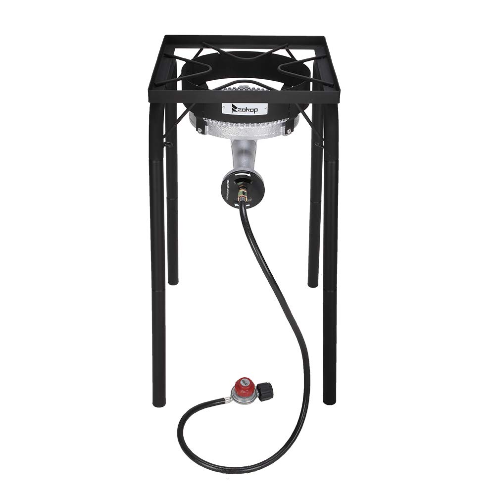 Ochine High Pressure Propane Burner Stove - Portable Outdoor Gas Cooker with Detachable Legs, Cast Iron Construction for Camping, Backyard, RV & Patio Cooking | Perfect for Grilling, Boiling & Outdoor Food Preparation