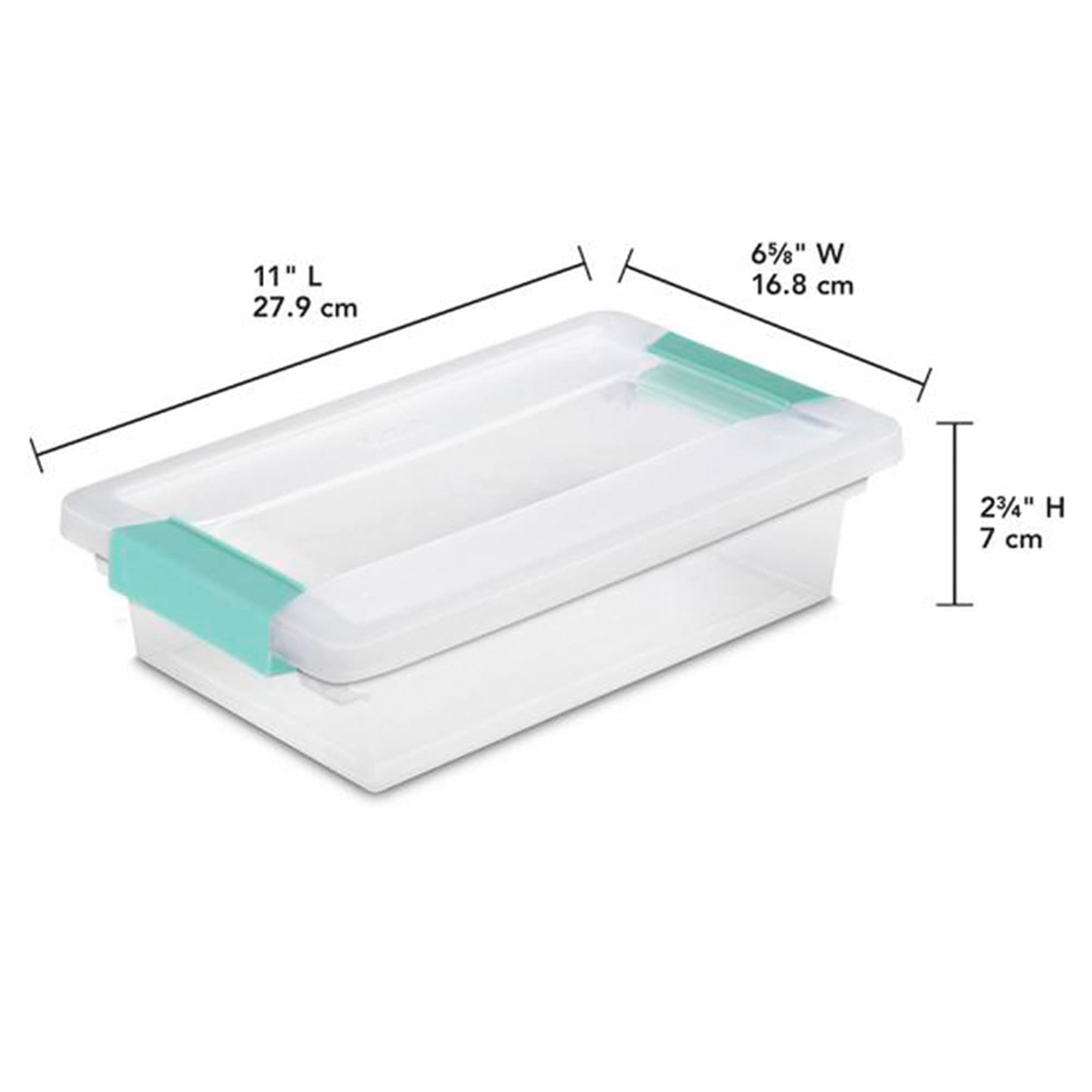 Sterilite 12-Pack Large & 6-Pack Small Plastic Storage Bins with Clip-On Lids - Organize Closet, Pantry, Office & Kids' Toys - Stackable Clear Containers for Home Organization