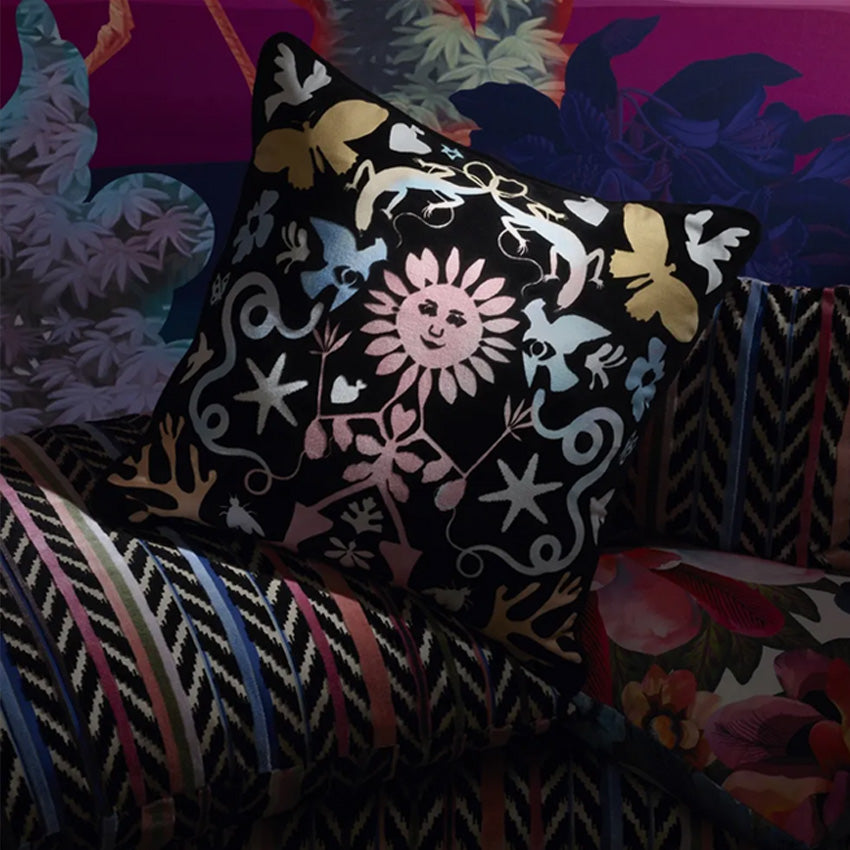 Christian Lacroix Reve de Papier Decorative Throw Pillow Covers - Luxury Bohemian Home Decor for Living Room, Bedroom & Sofa
