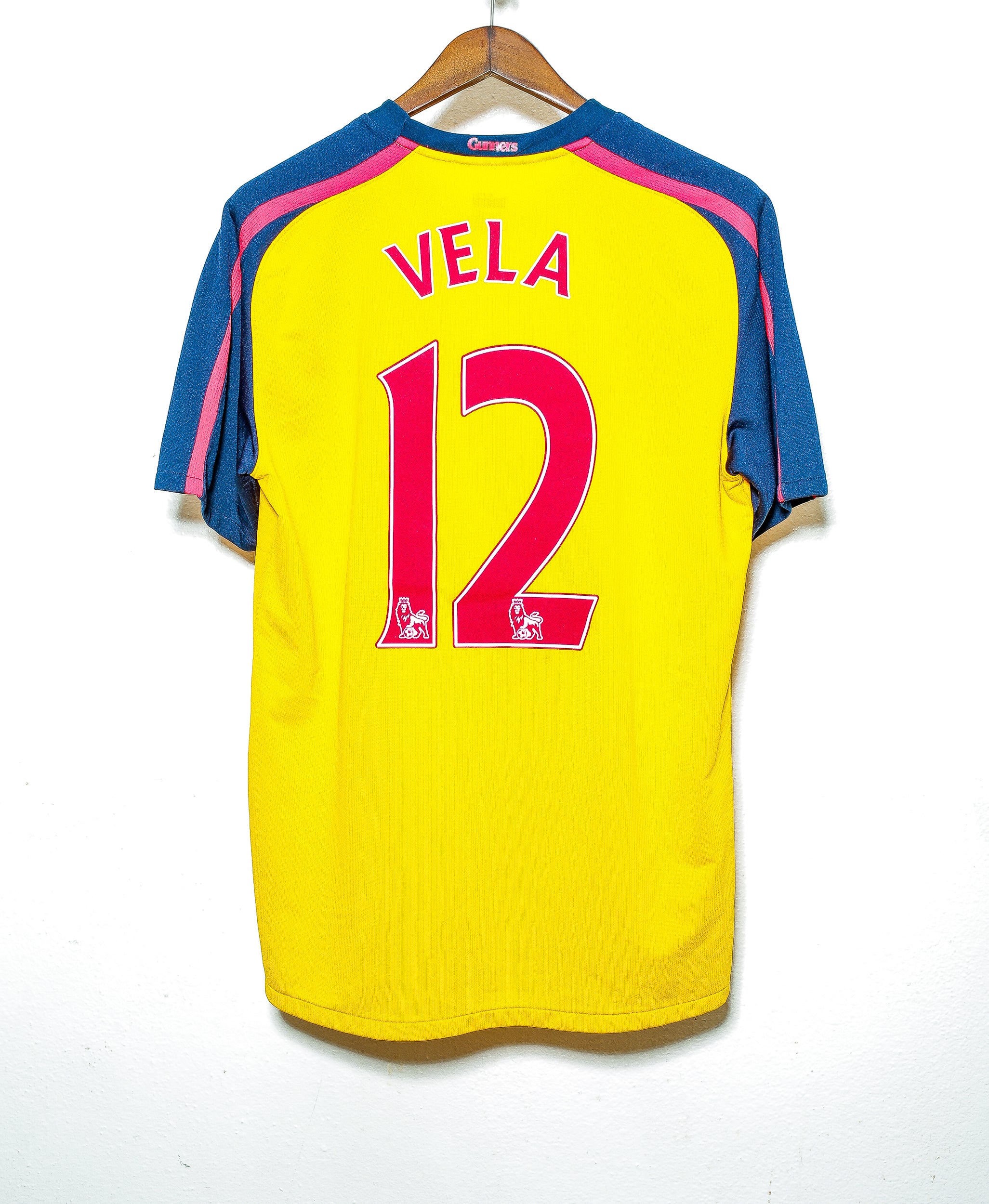 2008 Arsenal Away Jersey #12 Carlos Vela - Men's Soccer Jersey for Fans & Collectors - Perfect for Matchdays, Gifts & Memorabilia