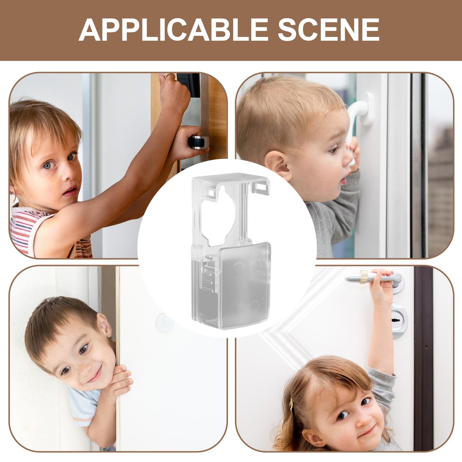 Child Safety Door Lock - Anti Backlock Key Cover & Reinforcement for Kids - Secure Toilet, Living Room, Bedroom & Entrance Doors - Durable & Easy to Use Childproof Lock for Home Safety