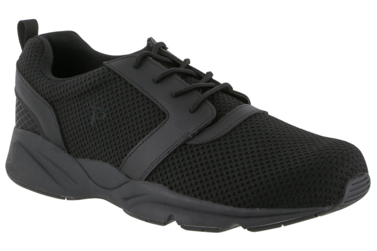 Propet Stability X Black Walking Shoes for Men - Comfortable & Supportive Sneakers for Walking, Running & Daily Wear - Ideal for Work, Travel & Outdoor Activities