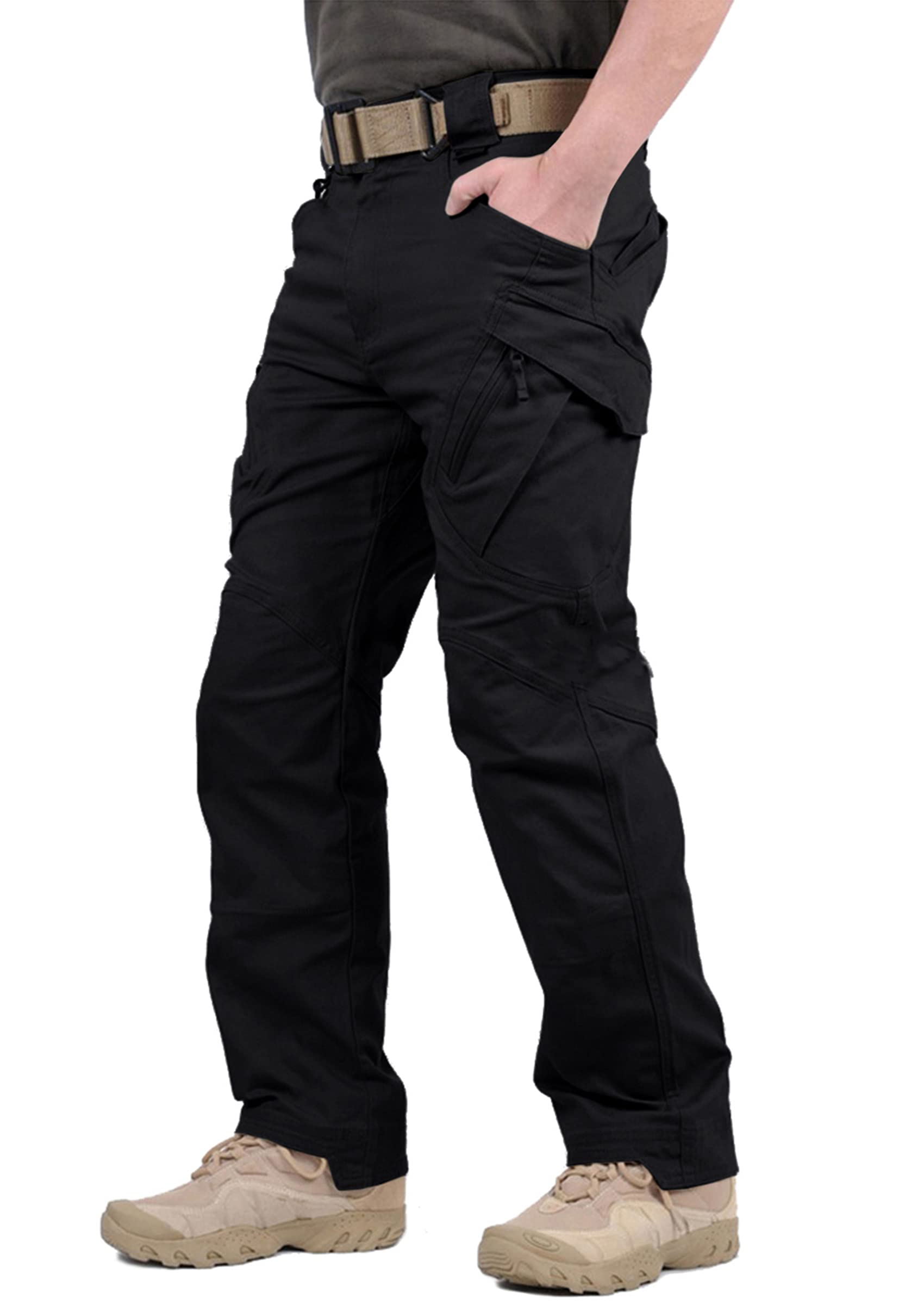 Raleude Men's Tactical Cargo Pants - Lightweight Ripstop Military Outdoor Work Pants for Hiking, Camping & Everyday Wear | Durable Casual Fitness Pants for Men
