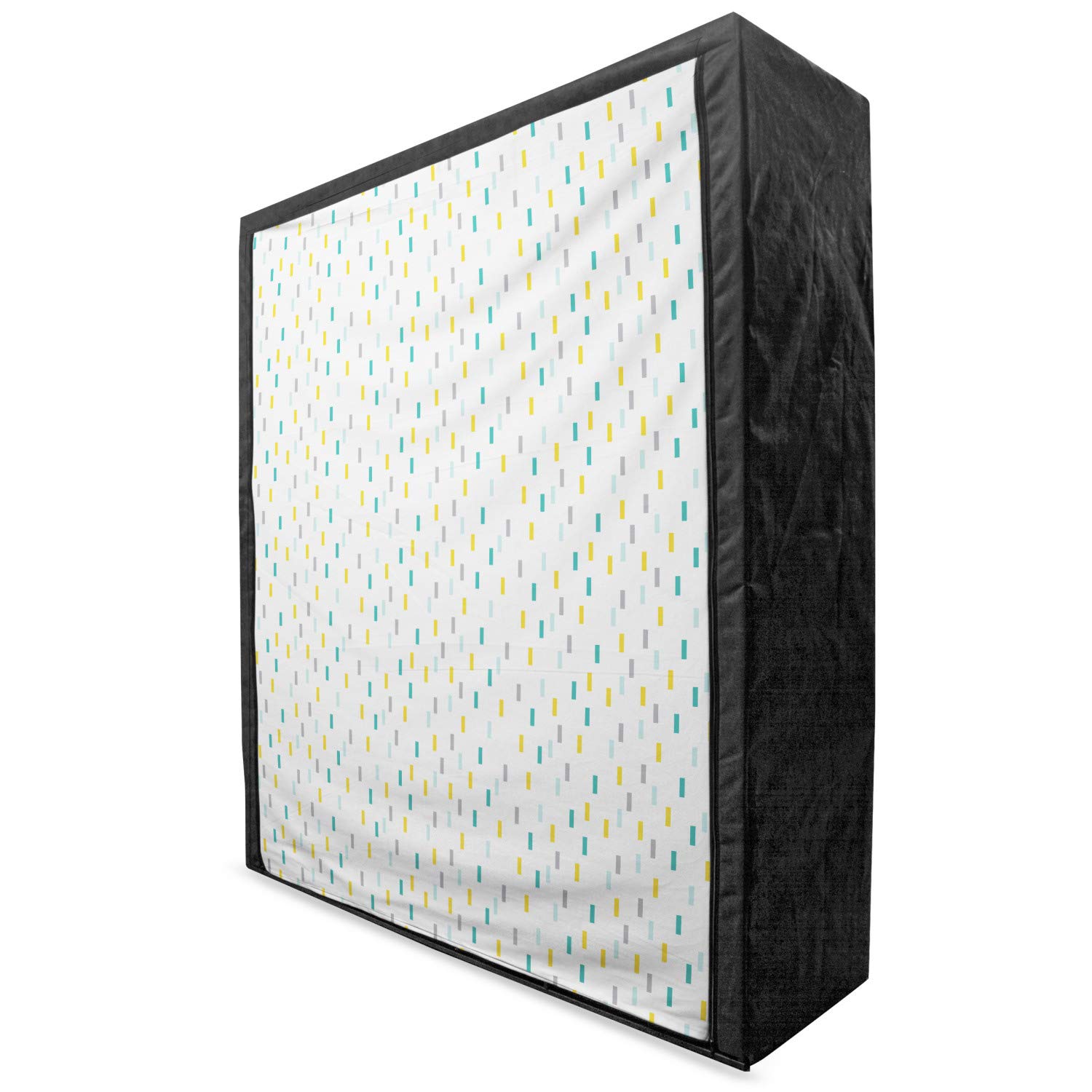 Ambesonne Geometric Portable Fabric Wardrobe - Vintage Retro Pattern with Vertical Lines, 59
