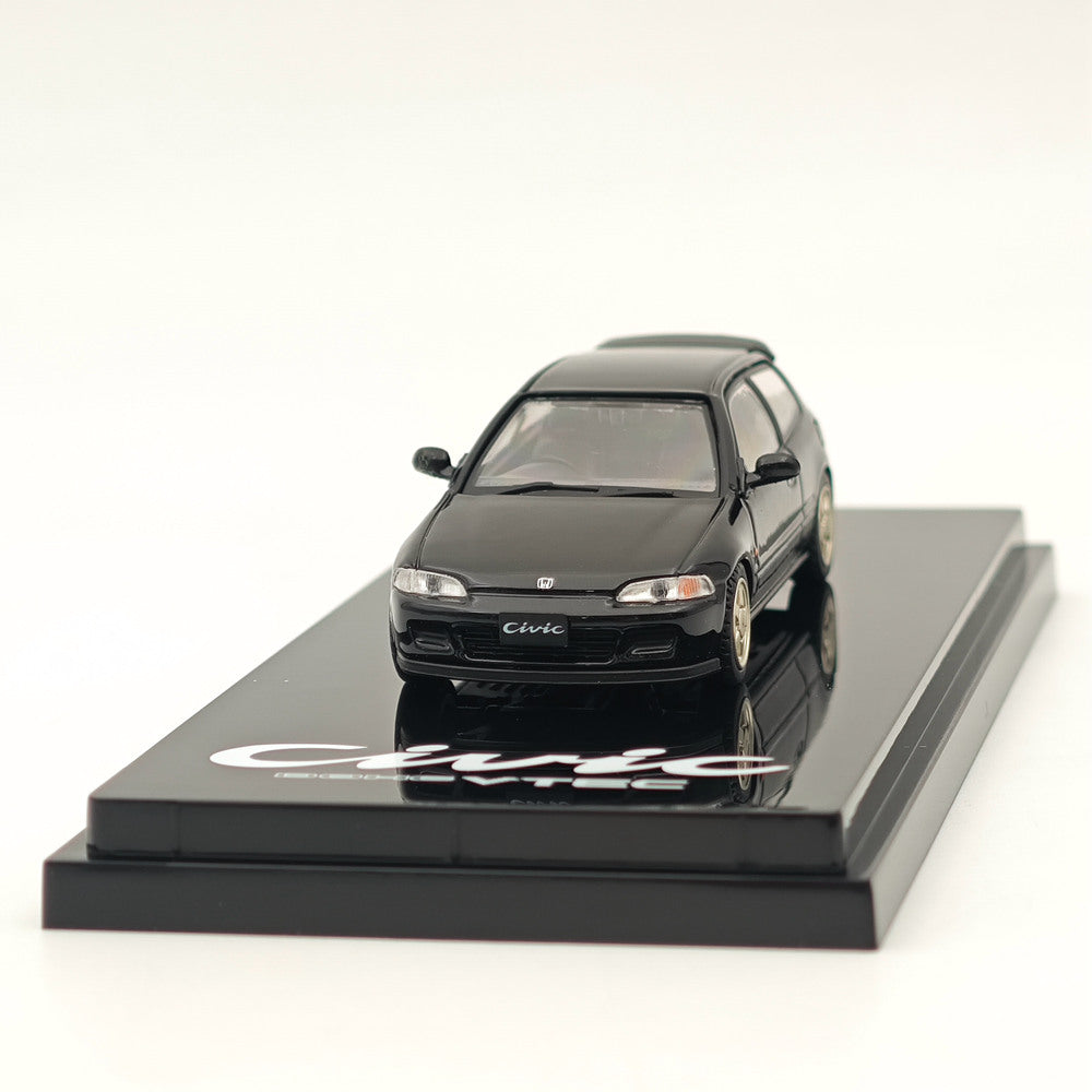 1/64 Honda CIVIC (EG6) Sir S Diecast Model Car with Engine Display - Granada Black | Hobby Japan HJ641017SBK | Collectible Miniature Car for Display, Gift, and Car Enthusiasts