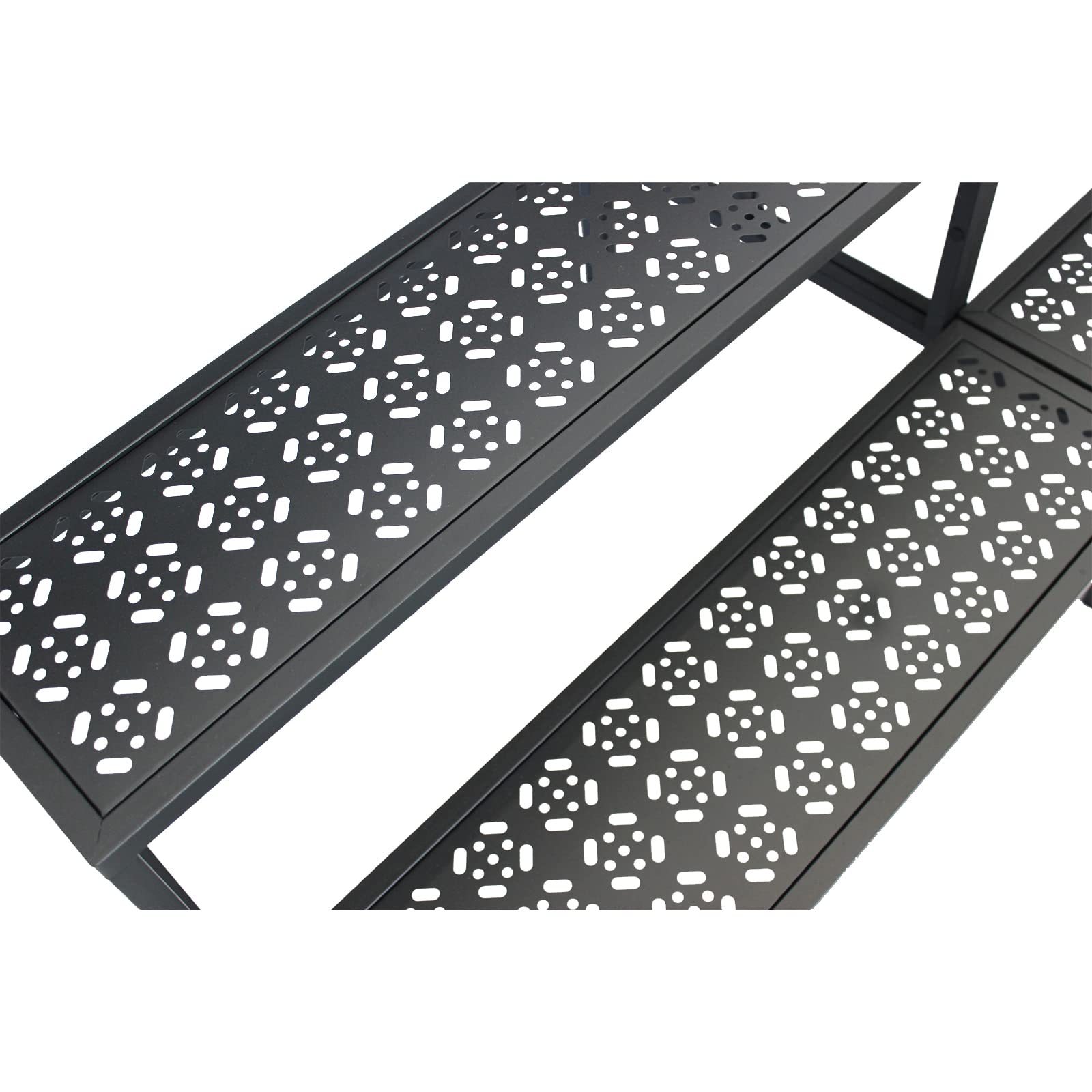 3-Tier Metal Plant Stand Indoor Outdoor - Sturdy Tiered Flower Pot Holder, Garden Ladder Shelf for Plants, Succulents & Home Decor | Perfect for Balcony, Patio & Living Room Display