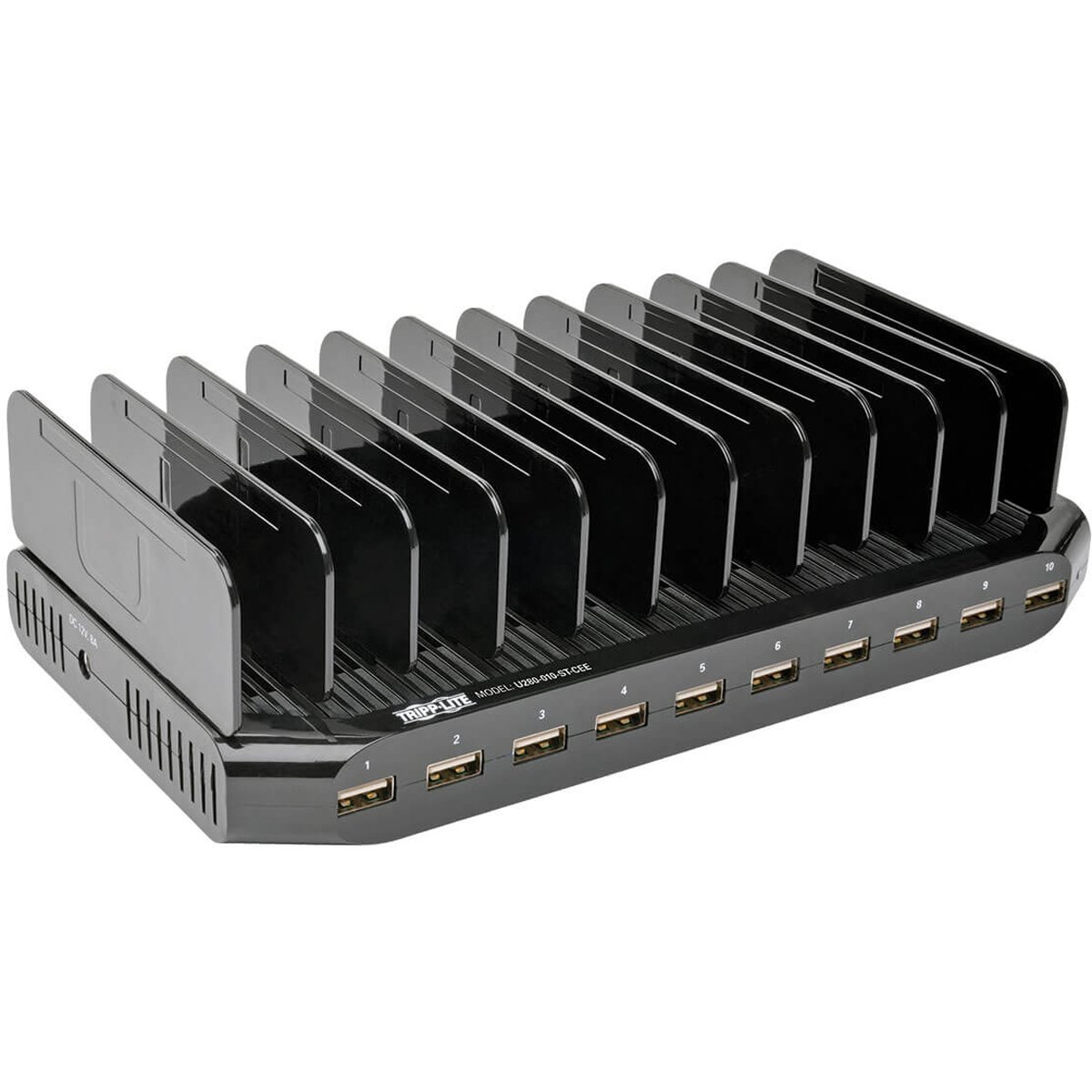 10-Port USB Charging Station with Adjustable Storage | 12V 8A 96W Fast Charger Hub for iPhone, iPad, Samsung | Perfect for Home, Office & Travel Charging Multiple Devices