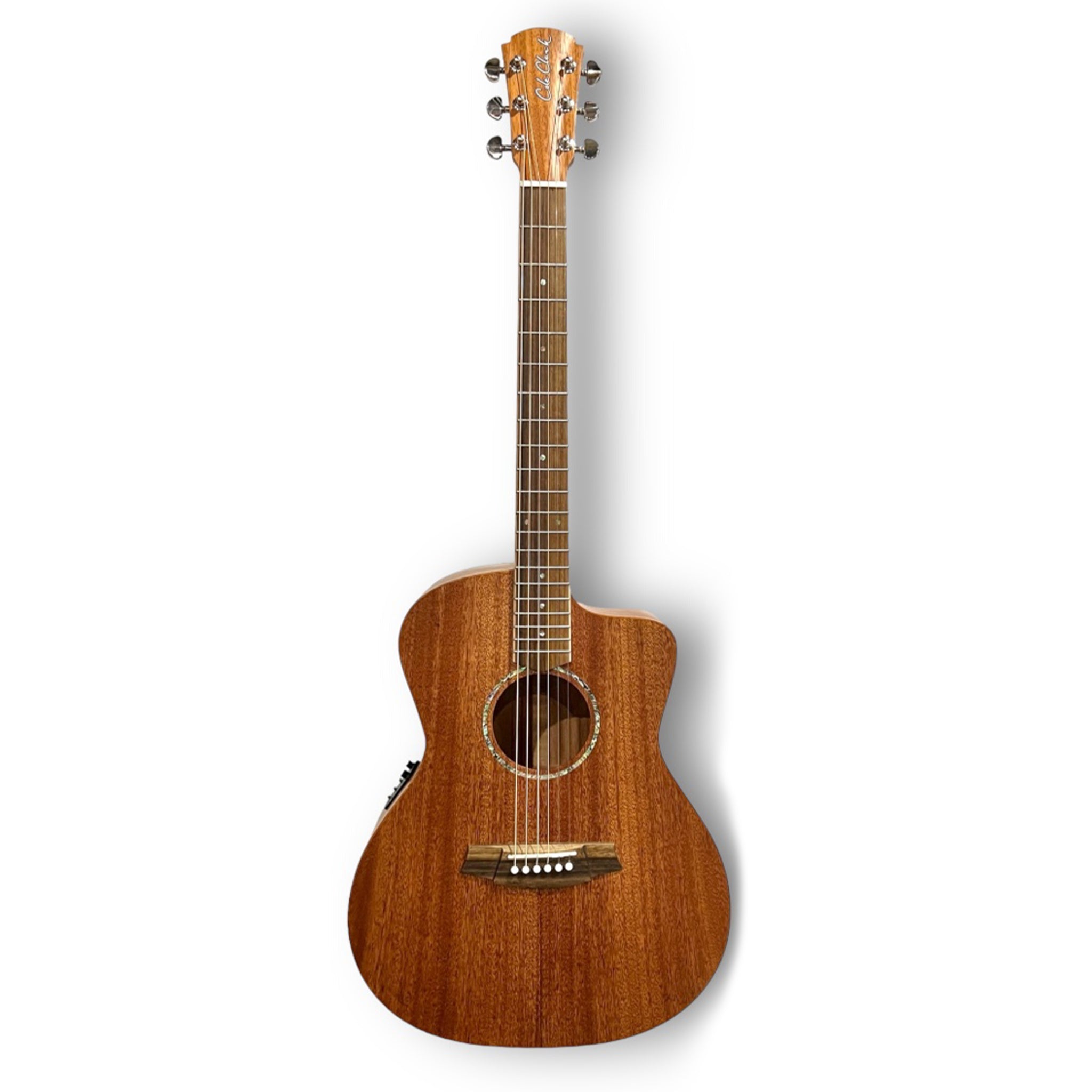 Cole Clark SAN1EC MMAH Studio Grand Auditorium Acoustic Guitar - Solid Mahogany Top & Back | Perfect for Live Performances, Studio Recording & Traveling Musicians