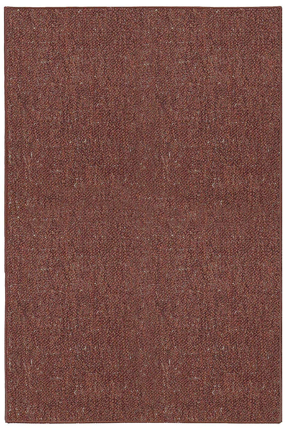 Broadway Collection Pet Friendly Indoor Outdoor Area Rugs Rust Color - 6' x 8' Non-Slip Rug for Living Room, Patio & High Traffic Areas