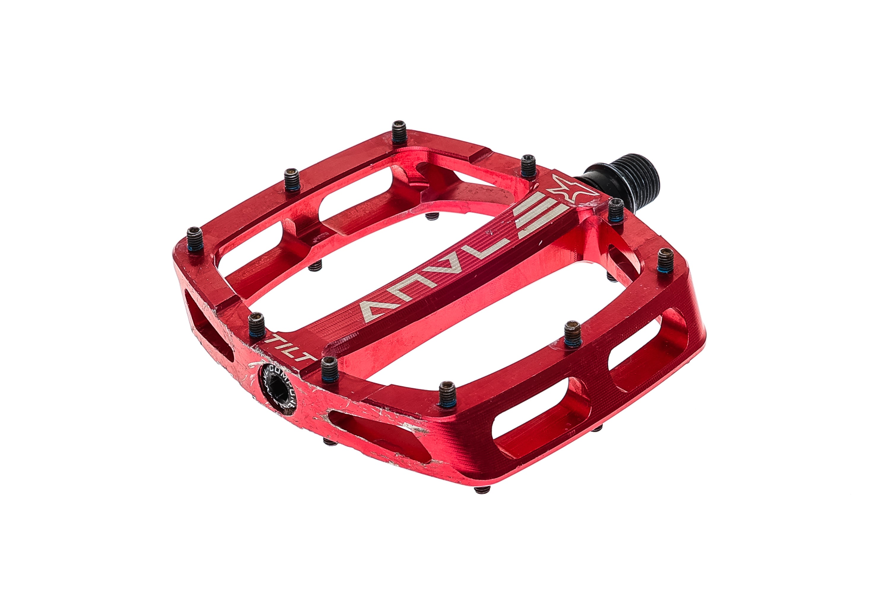 ANVL Tilt Alloy V3 BMX Bike Pedals - Red Platform Pedals for Extreme Sports & Street Riding | Durable Alloy Construction for BMX, Mountain & Freestyle Bikes