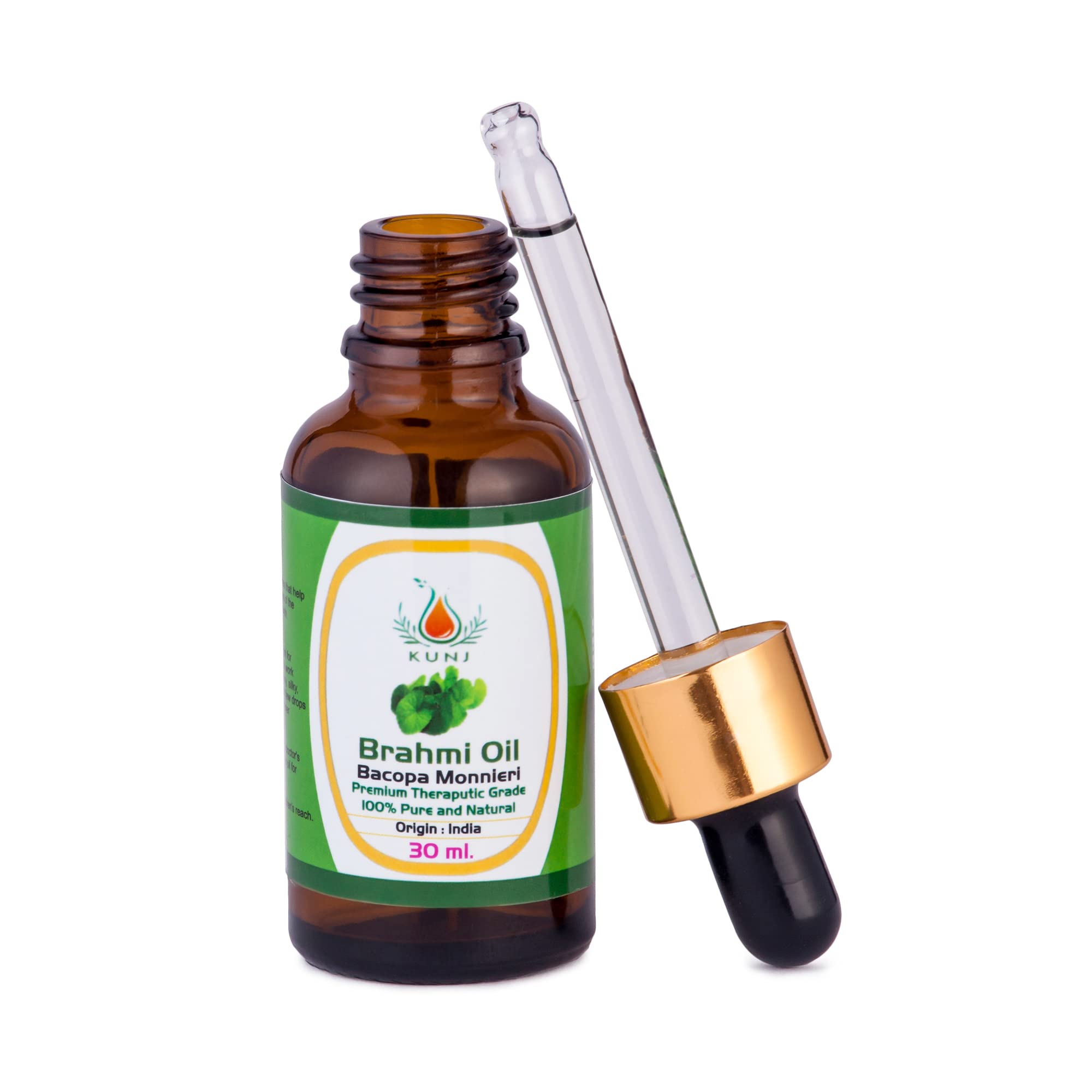 Pure & Natural Brahmi Oil for Hair Growth & Stress Relief - 30ML Bottle - Promotes Healthy Scalp & Relaxation - Perfect for Ayurvedic Massage & Daily Hair Care