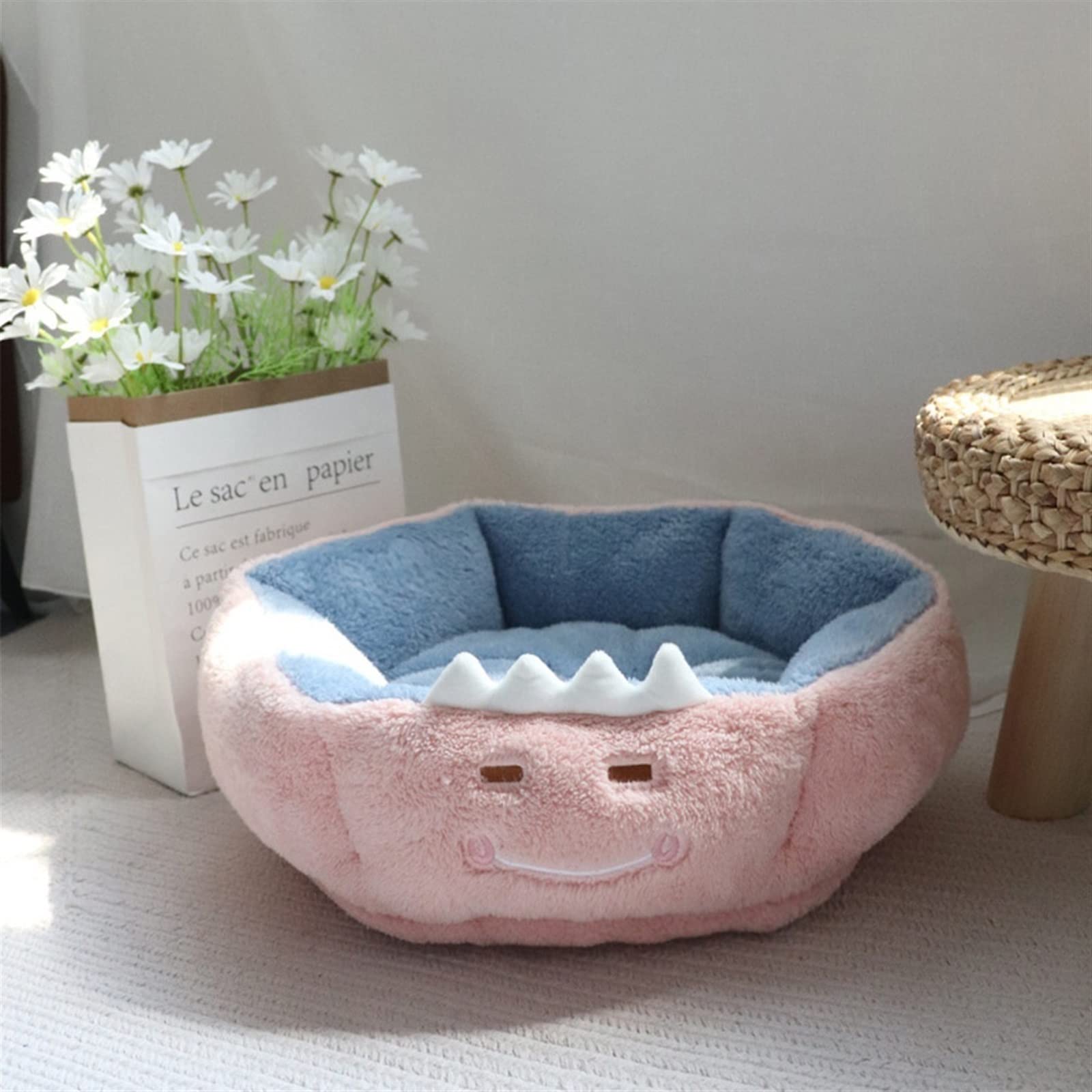 Cozy Plush Pet Bed for Dogs & Cats - Warm Kennel for Deep Sleep