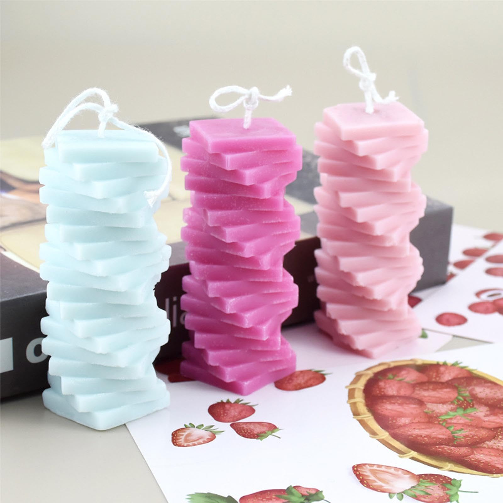 Fashion My Day® DIY Silicone Candle Molds - Handmade Candle Making Kit for Scented, Decorative & Aromatherapy Candles | Reusable Craft Molds for Home Decor, Gifts & Relaxation