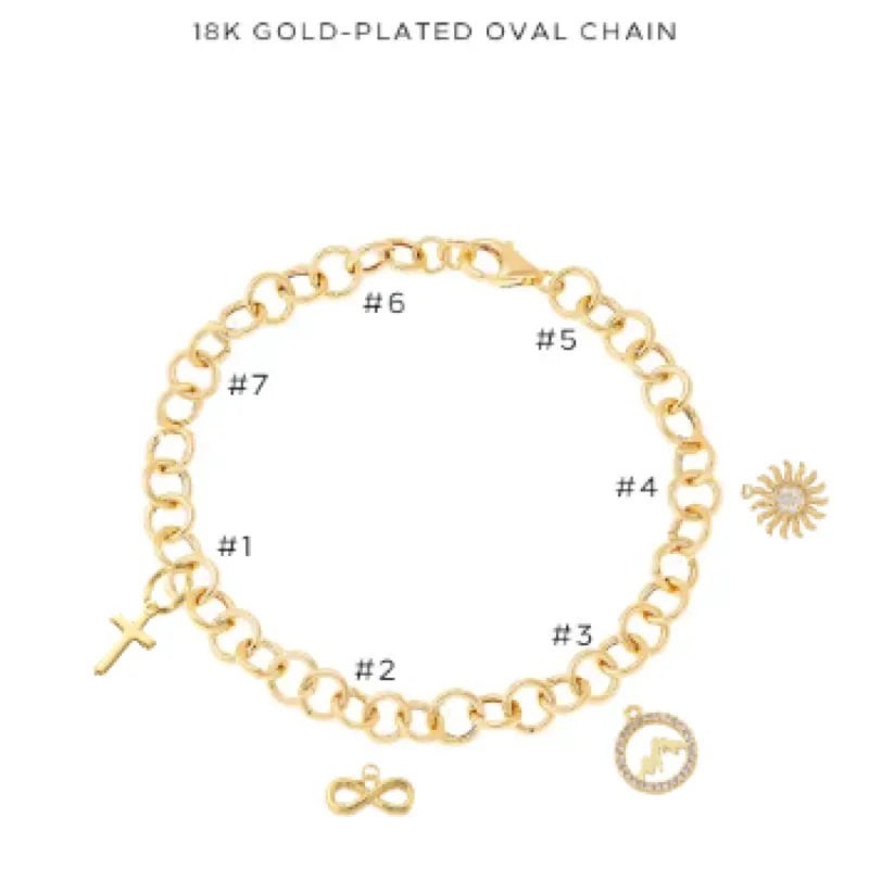 Elegant Charm Bracelet with Assorted Charms - Perfect for Women's Fashion Jewelry & Gift Giving - $34.00 | Great for Parties, Weddings & Everyday Wear