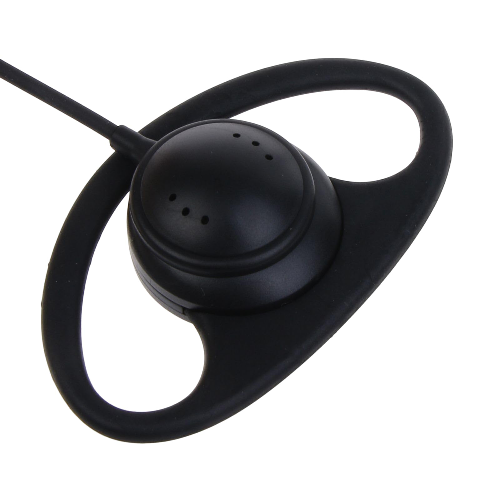 Yuly 3.5mm D-Shape Receive Only Headset - ABS & Metal Walkie-Talkie Earphone with 55cm Cable for Two-Way Radios, Security, and Dispatch Communication | Perfect for Security Guards, Event Staff & Warehouse Workers