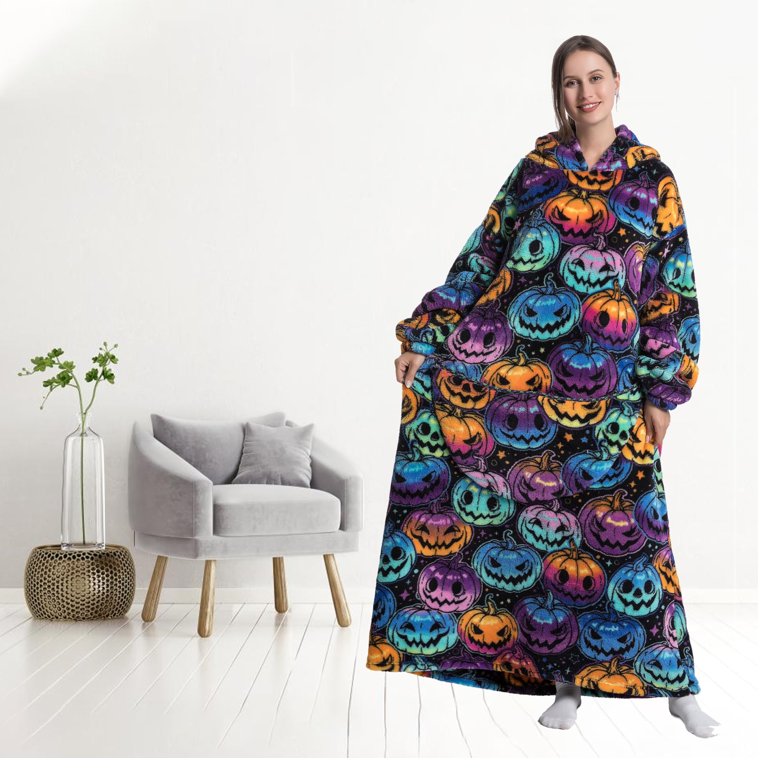 Cozy Wearable Blanket Hoodie for Women & Men - Soft Fleece Hooded Sweatshirt | Perfect Birthday Gift, Lounge Wear, Movie Nights & Outdoor Camping