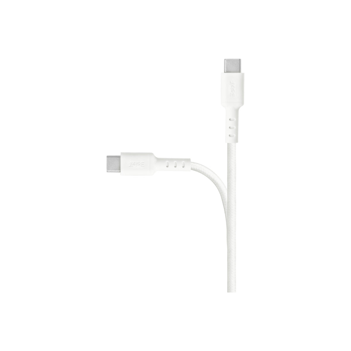 3sixT Tough USB C to USB C 5A Fast Charging Cable 1.2m (4ft) - White | High-Speed Data Sync & Fast Charging for Smartphones, Tablets, Laptops | Perfect for Home, Office & Travel Use