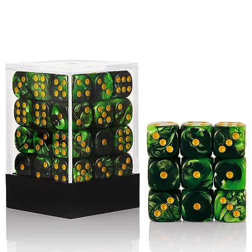 Grass Green Black Swirl