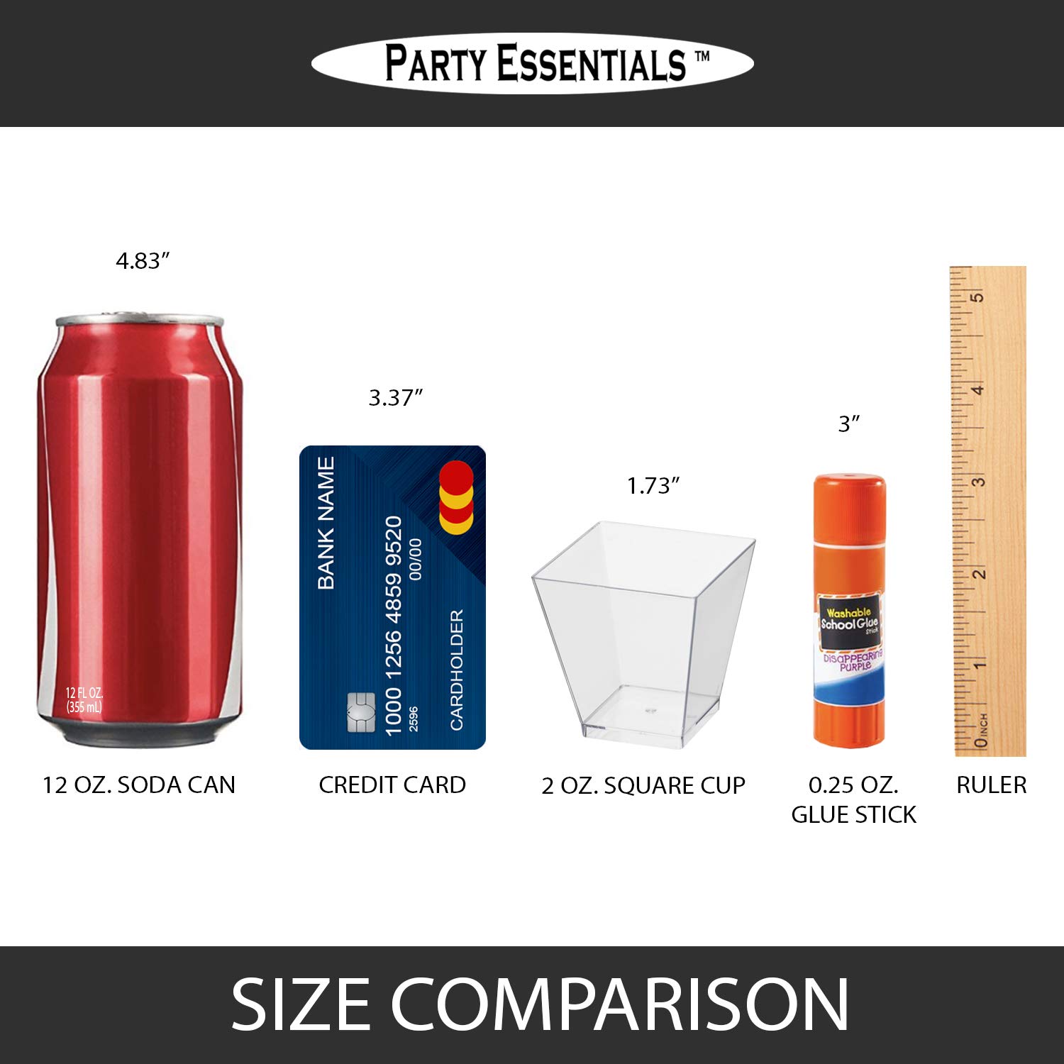 Premium Clear Mini Hard Plastic Square Cups - 960 Pack - Party Essentials for Beverages, Snacks & Events - Perfect for Weddings, BBQs, and Office Gatherings