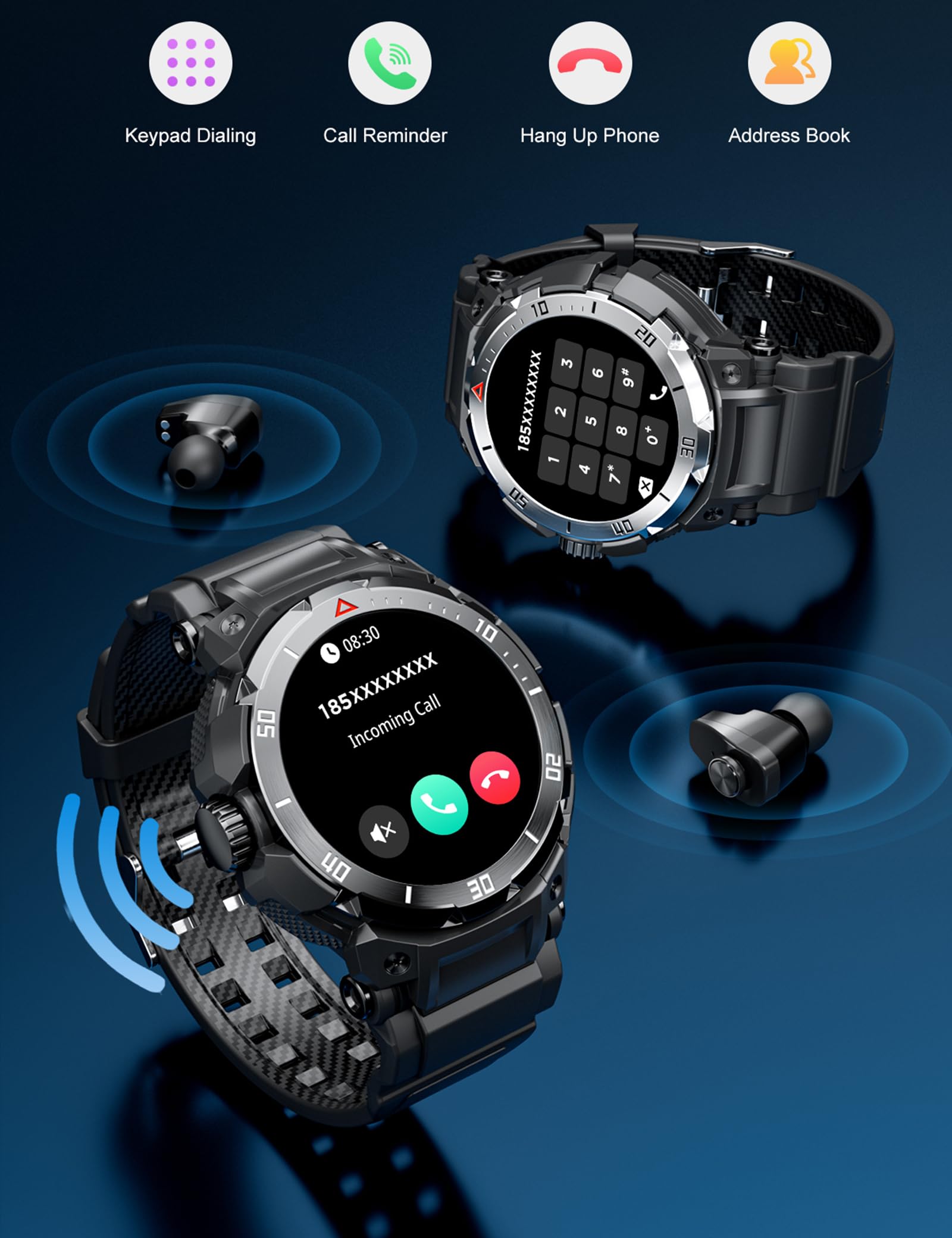 2-in-1 Smart Watch with Wireless Earbuds | 1.46