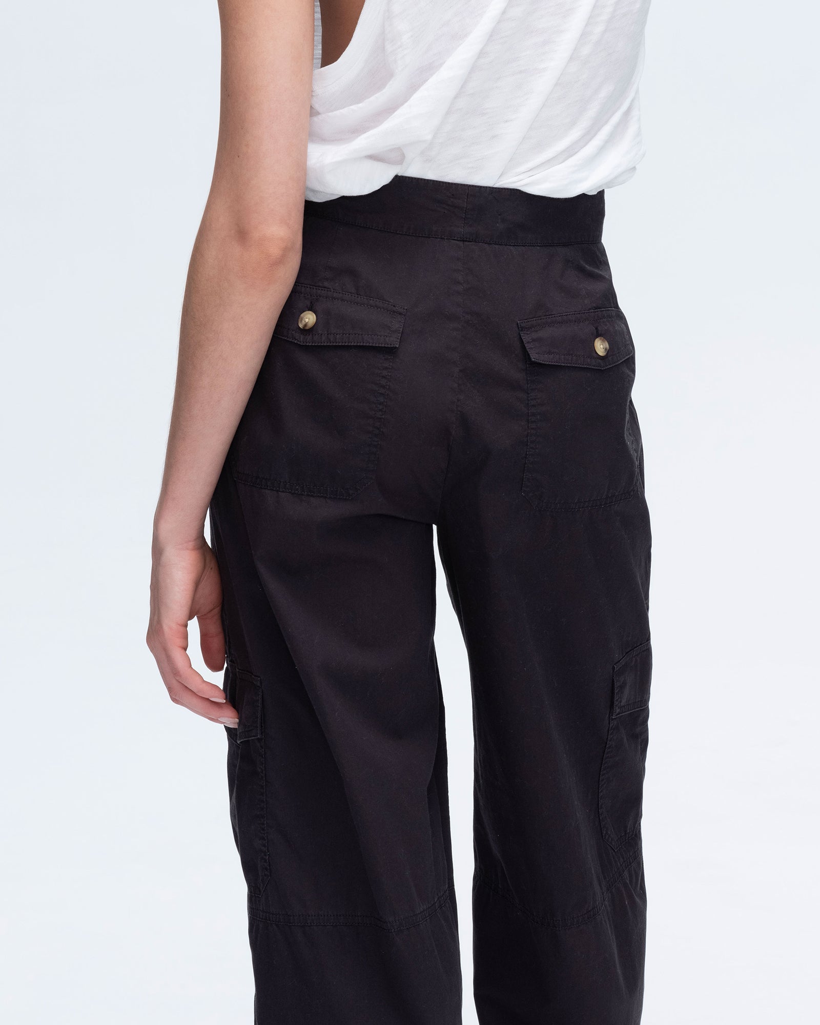 Premium Cotton Poplin Cargo Pants for Men - Comfortable & Durable Black Work Pants - Perfect for Outdoor Activities, Hiking, and Casual Wear