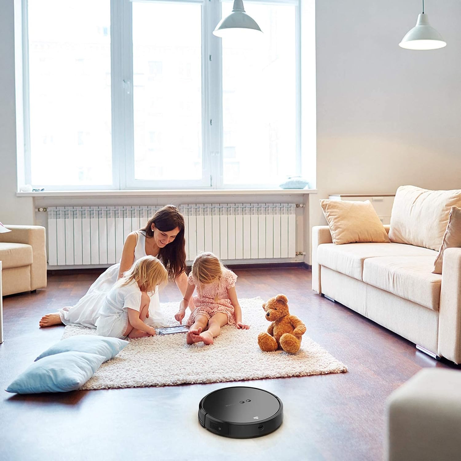 TECBOT S1 Robot Vacuum and Mop Cleaner - Slim 2-in-1 Robotic Vacuum with 2600mAh Self-Charging, Wi-Fi/App/Alexa Control for Hard Floors & Pet Hair - Perfect for Daily Home Cleaning & Smart Housekeeping