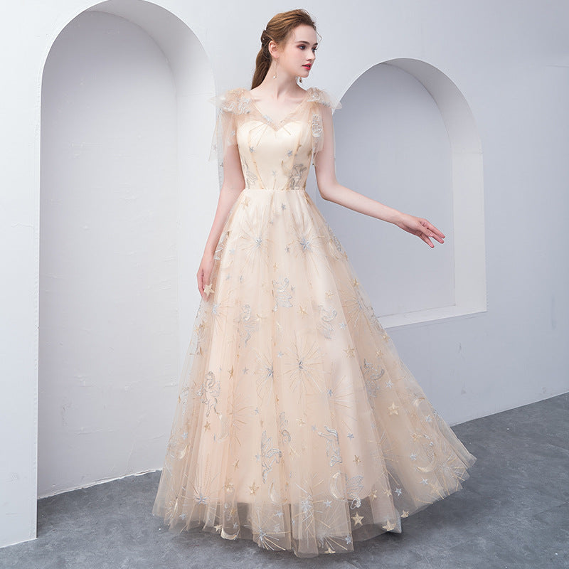 Champ S Line Tulle Prom Dress with Sequins - Elegant Evening Party Gown for Homecoming, Formal Dances & Special Occasions