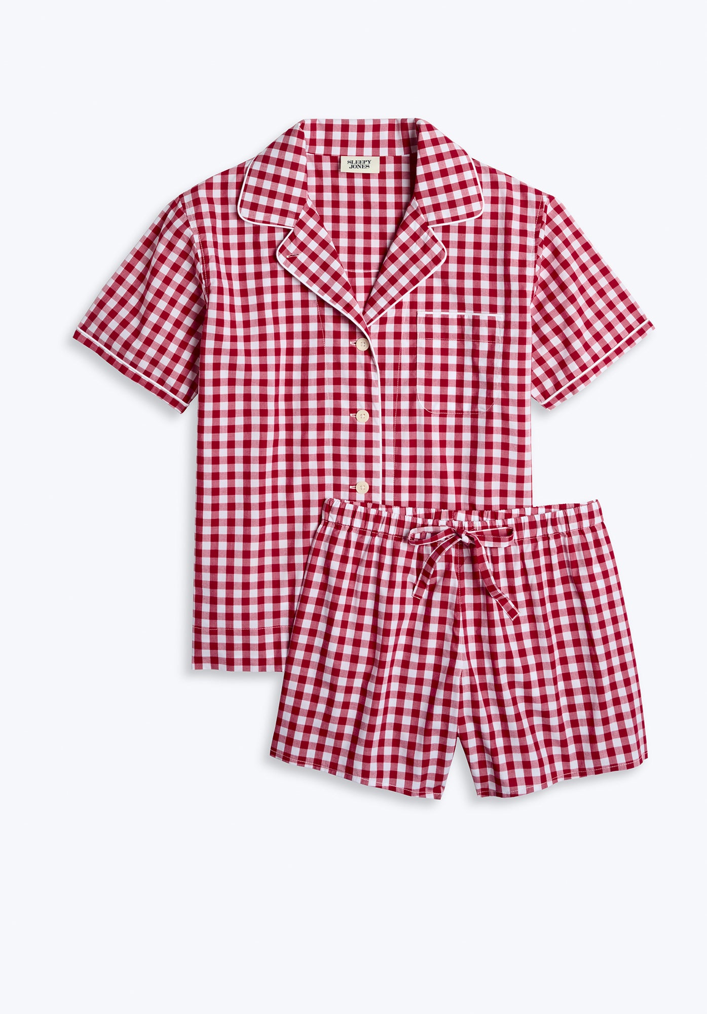Corita Women's Pajama Set - Large Size Red Gingham Print Sleepwear | Soft & Comfortable Nightwear for Lounge, Sleep & Relaxation at Home