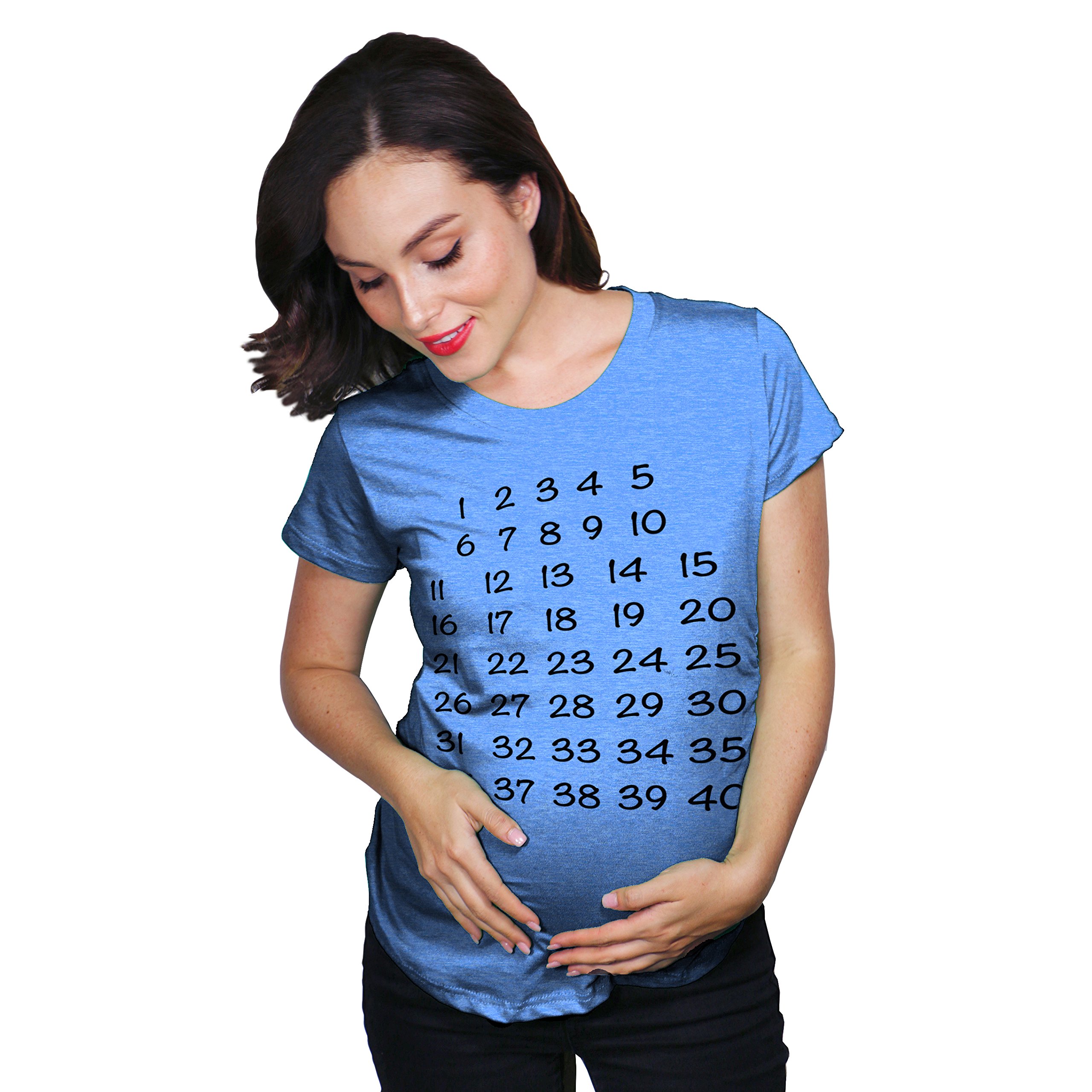 Pregnancy Countdown T-Shirt - Cute Maternity Tee for Baby Announcement & Weekly Milestones - Perfect for Gender Reveal, Baby Shower & Photo Shoots