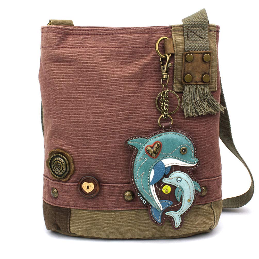 Chala Patch Cross-Body Women's Handbag - Stylish Mauve Shoulder Bag for Everyday Use, Work & Travel