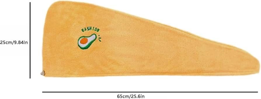 Super Absorbent Microfiber Hair Towel Wrap for Women - Quick Dry Hair Turban, Lightweight & Soft Head Towel (Yellow) - Perfect for Post-Shower, Gym, Swimming & Travel
