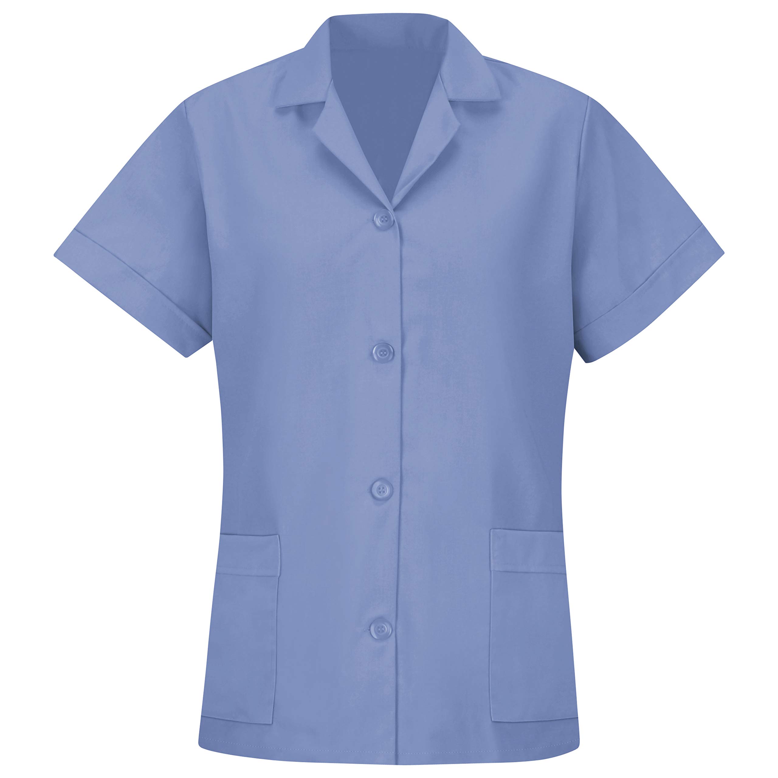 Red Kap Women's Button Front Tunic Shirt - Comfortable Workwear Top for Nurses, Chefs & Professionals | Office, Healthcare & Hospitality Uniform