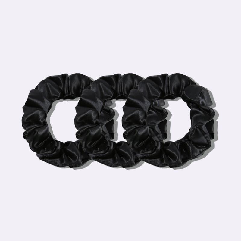 22 Momme 3.5cm Midi Silk Hair Scrunchies - 3 Pack Set of Luxurious Hair Ties for Women & Girls - Perfect for Ponytails, Buns & Everyday Hair Styling