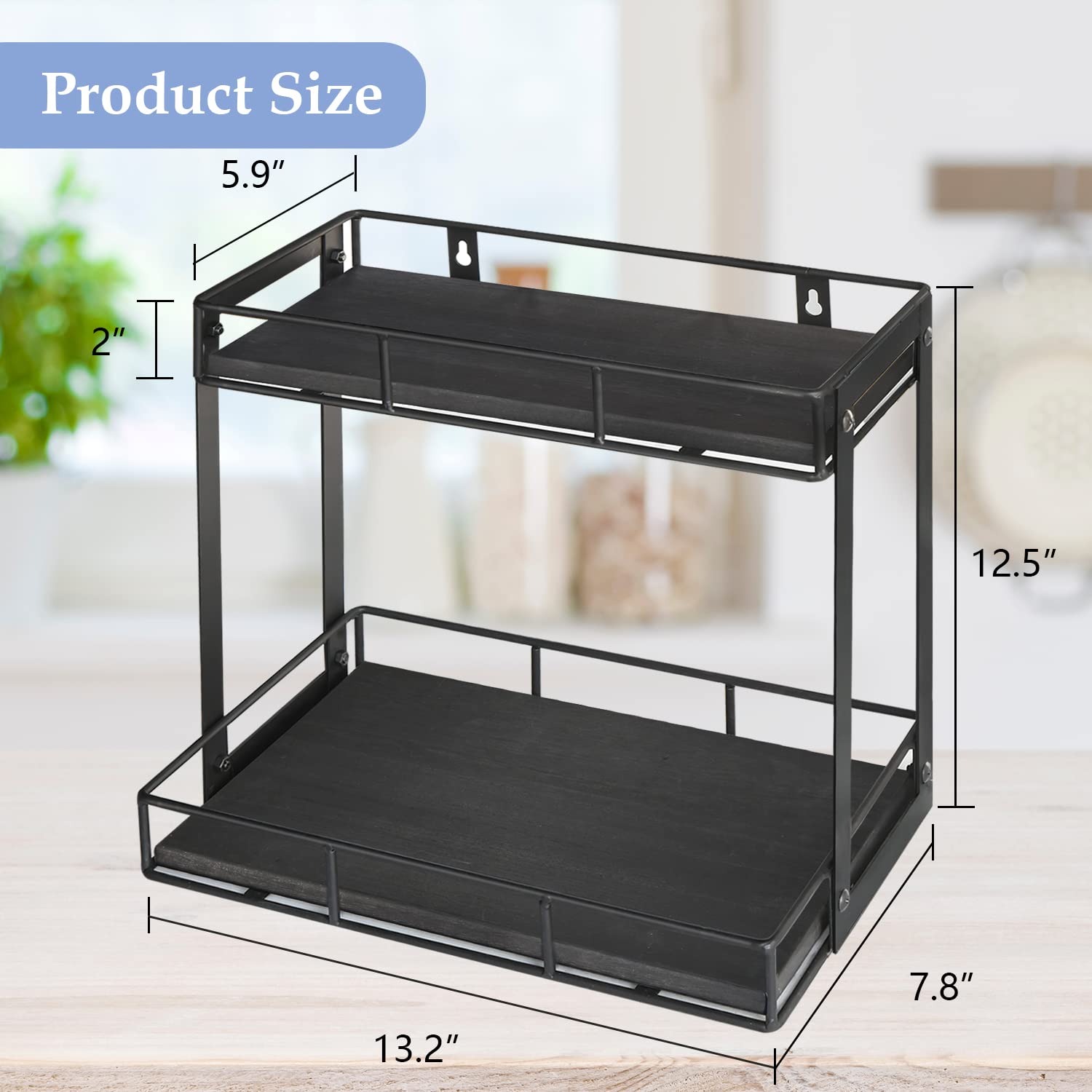 2-Tier Coffee Station Organizer - Coffee Pod & K-Cup Holder with Condiment Storage - Perfect for Coffee Bar Decor & Kitchen Countertop Organization - Ideal Gift for Coffee Lovers