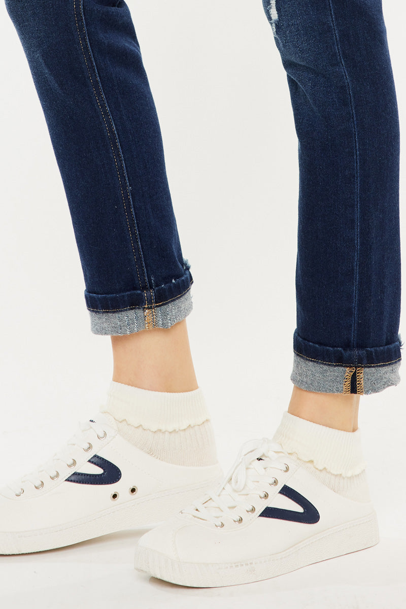 Reese High Rise Slim Straight Leg Jeans for Women - Stretchy Denim Pants, Comfortable & Flattering Fit - Perfect for Casual Wear, Office & Date Nights