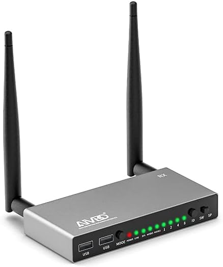 TIMBOOTECH Wireless HDMI Extender Kit - 1 Transmitter to 8 Receivers, 1080P Full HD, 5Ghz Wireless Transmission up to 820FT, Supports Multiple TVs, Monitors & Projectors - Ideal for Home Theater, Conference Rooms & Gaming Setups (KVM, IR Remote, HDMI Loop-Out)