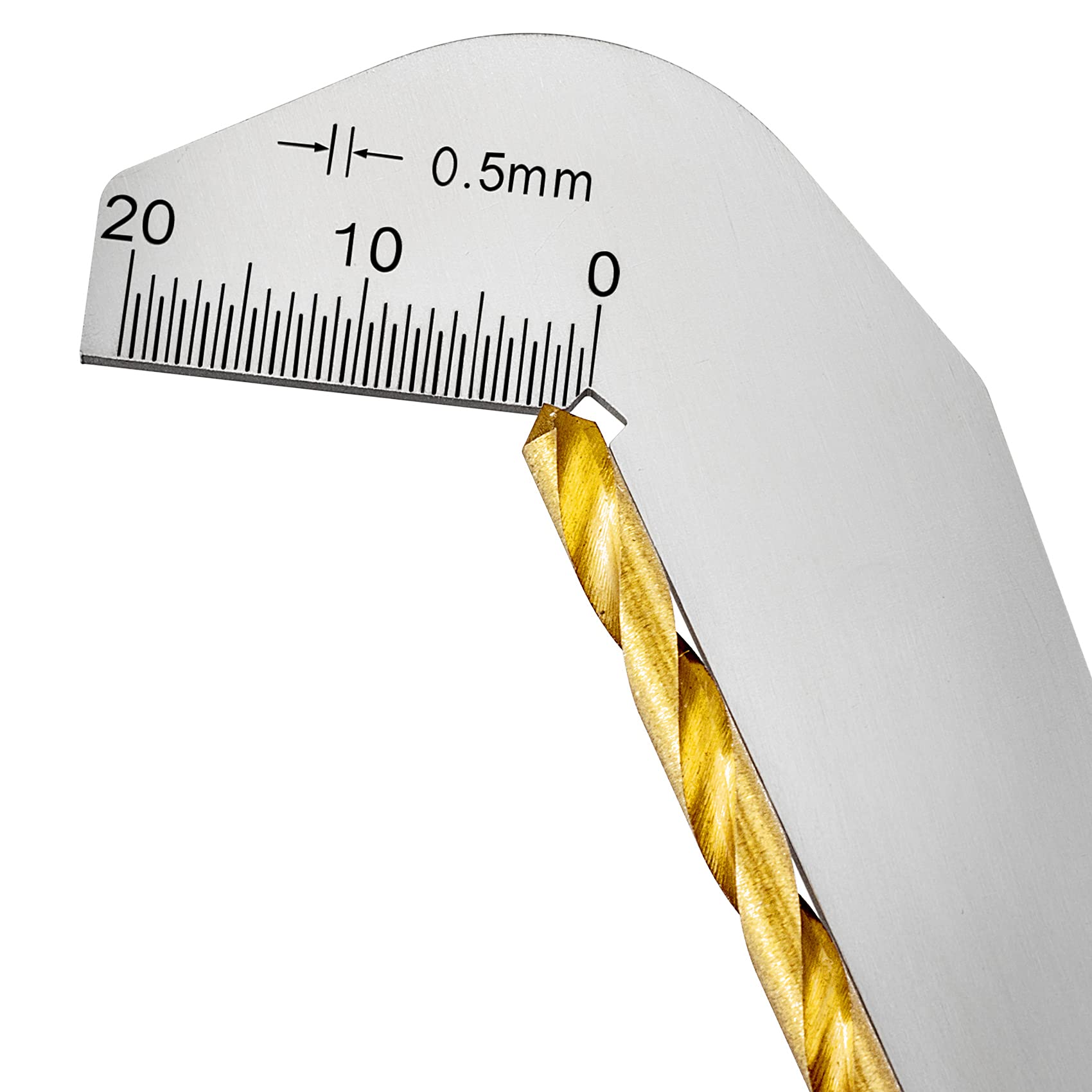PAGOW 118 Degree Drill Bit Gauge - Stainless Steel Twist Drill Angle Protractor for Sharpening & Grinding | Perfect for Woodworking, Metalworking & DIY Projects
