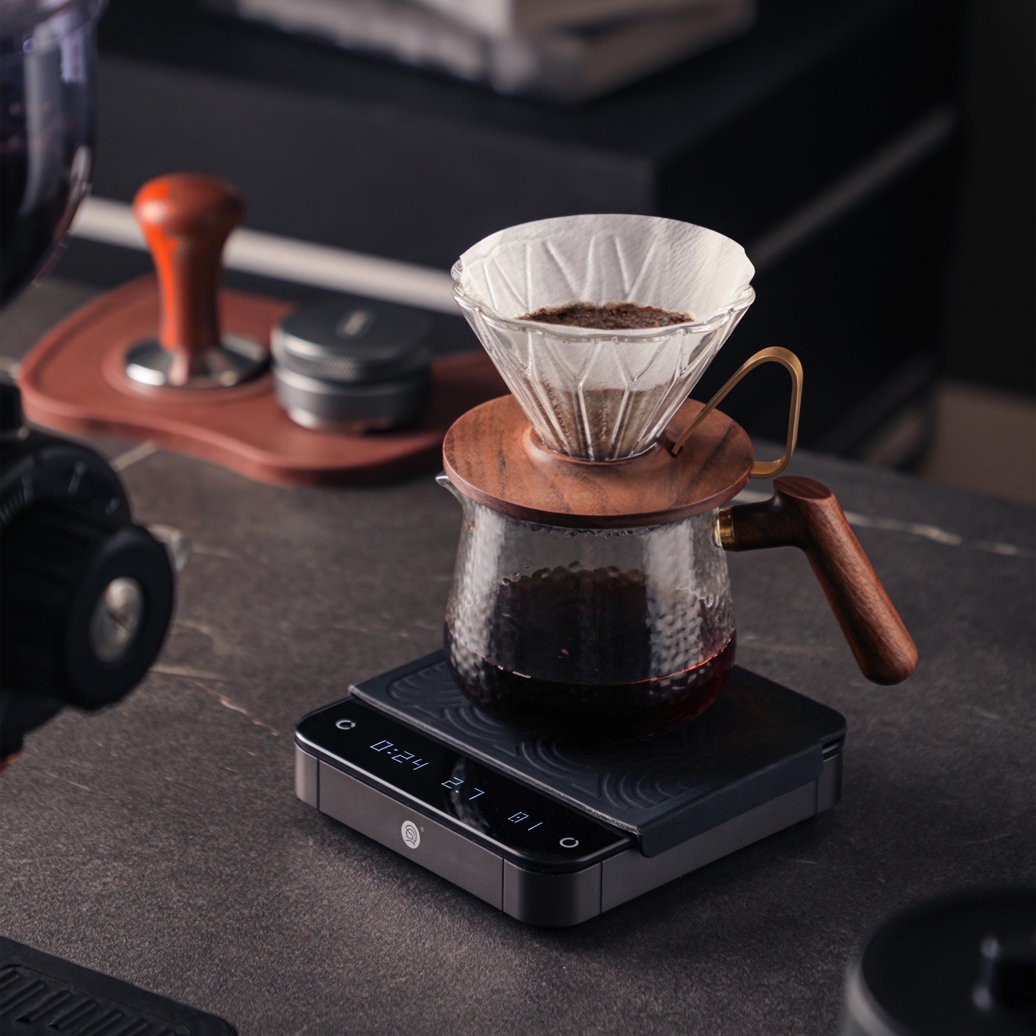 E Smart Digital Coffee Scale with Timer - High Precision 0.1g Resolution for Pour Over, Espresso & French Press Brewing | Perfect for Home Baristas & Coffee Enthusiasts