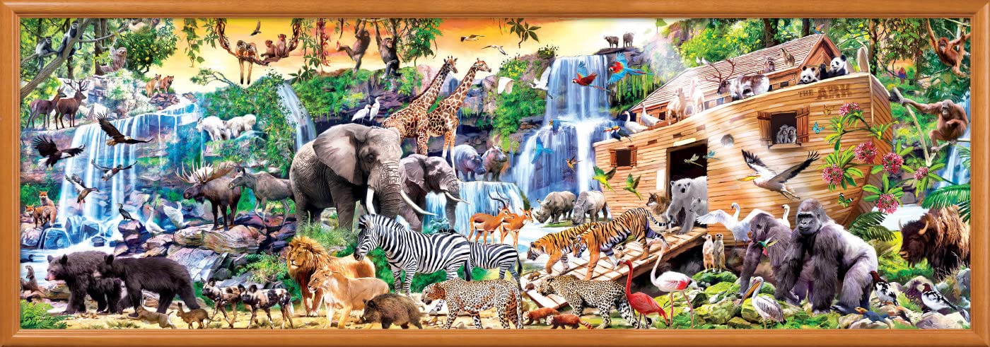 1000-Piece Noah's Ark Jigsaw Puzzle - 33 x 99 cm Masterpiece for Adults & Families - Perfect for Home Decor, Relaxation & Brain Teaser Activities