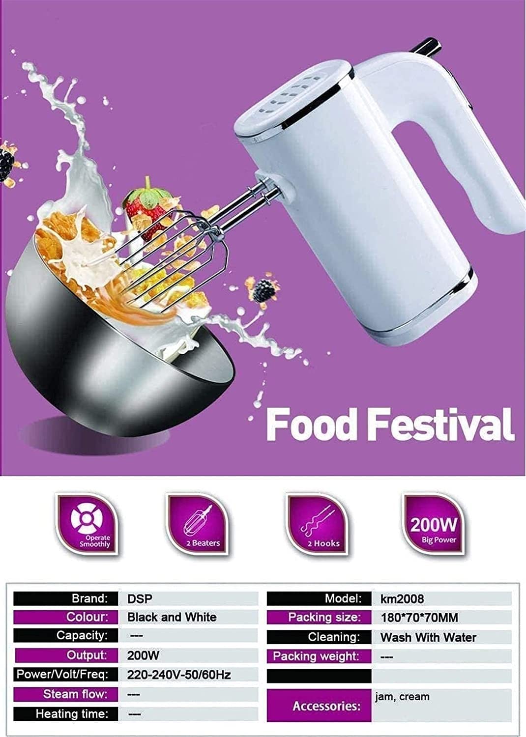5-Speed Compact Electric Hand Mixer for Baking - Perfect for Whipping, Mixing Cookies, Brownies, Cakes, Dough & Batters - Ideal for Home Bakers & Kitchen Enthusiasts