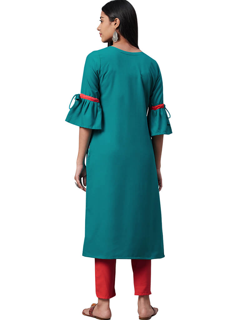 Stylish Blue Rayon Pant Suit for Women - Comfortable Office Wear & Business Attire - Perfect for Work, Meetings, and Professional Events