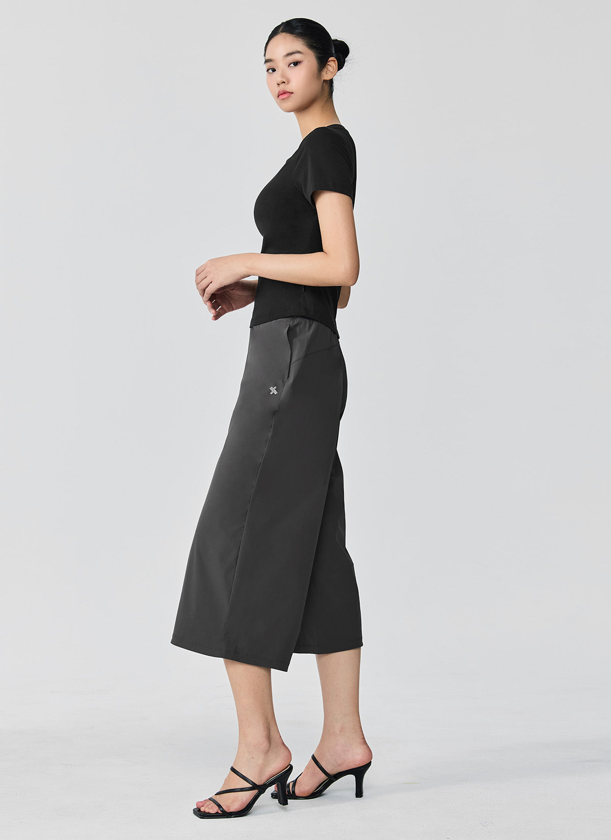 8.5 Inch Wide Slick Light Double Banding Pants for Women - Comfortable Work Pants & Casual Office Wear